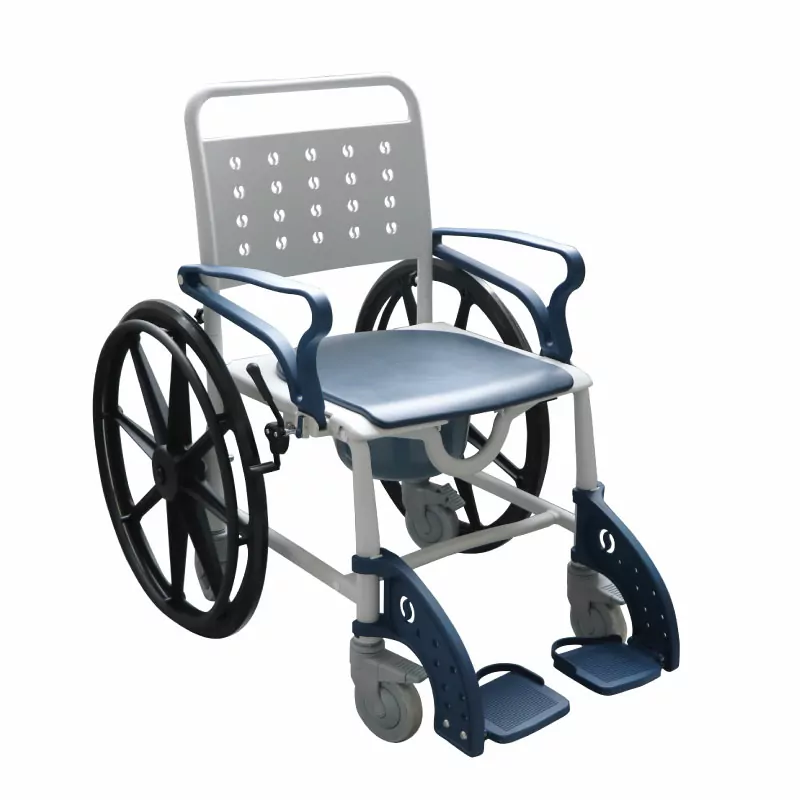 [KI-BLP18WSC-SF] SILLA DE RUEDAS DE PLÁSTICO (MOVILIDAD, INODORO, DUCHA)