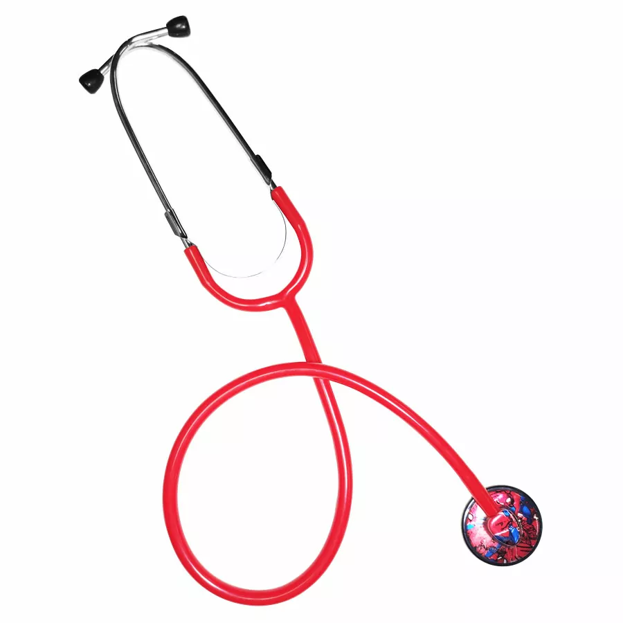 [KI-300DLX-MCR] ESTETOSCOPIO SENCILLO / CAMPANA MULTICOLOR (Rojo)