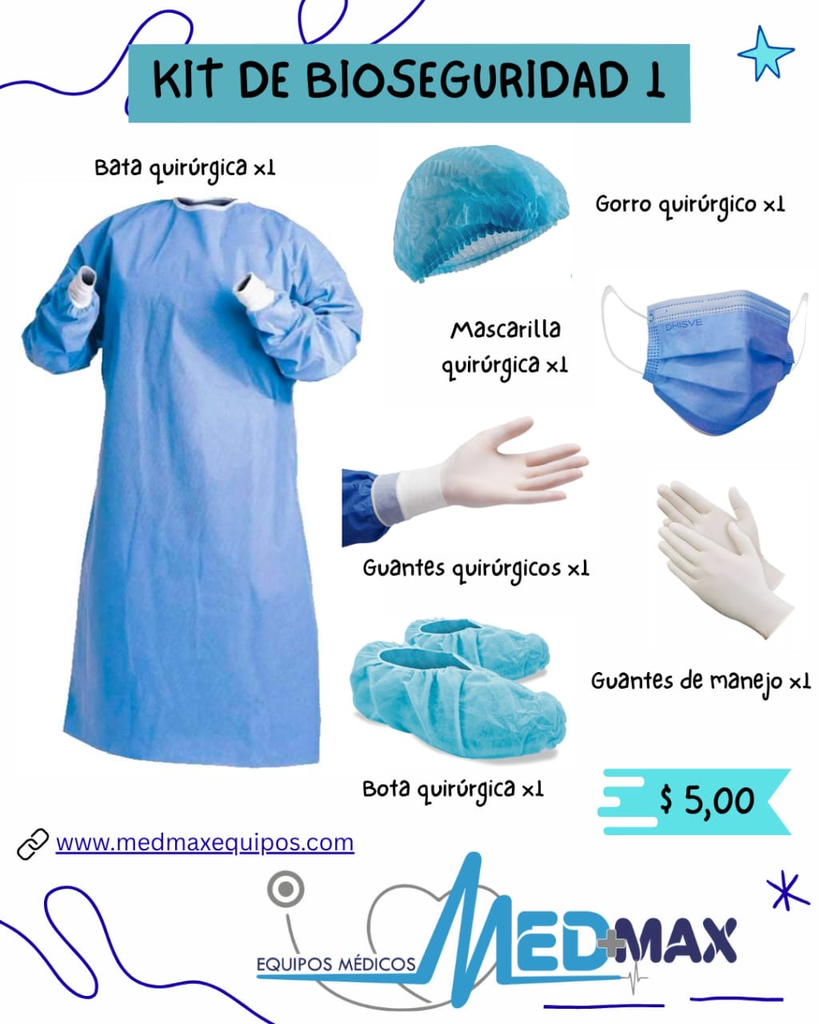 [Kit-personalizado5] KIT DE BIOSEGURIDAD (1 UNIDAD)