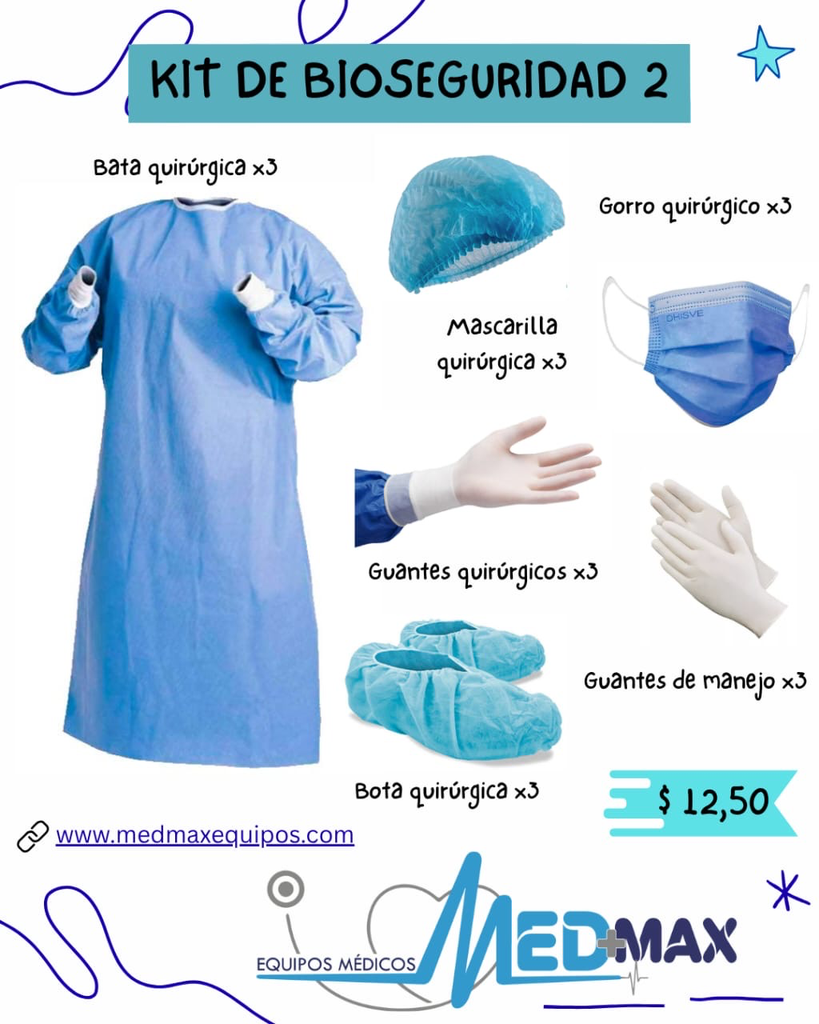[Kit-pesonalizado6] KIT DE BIOSEGURIDAD (3 UNIDADES)