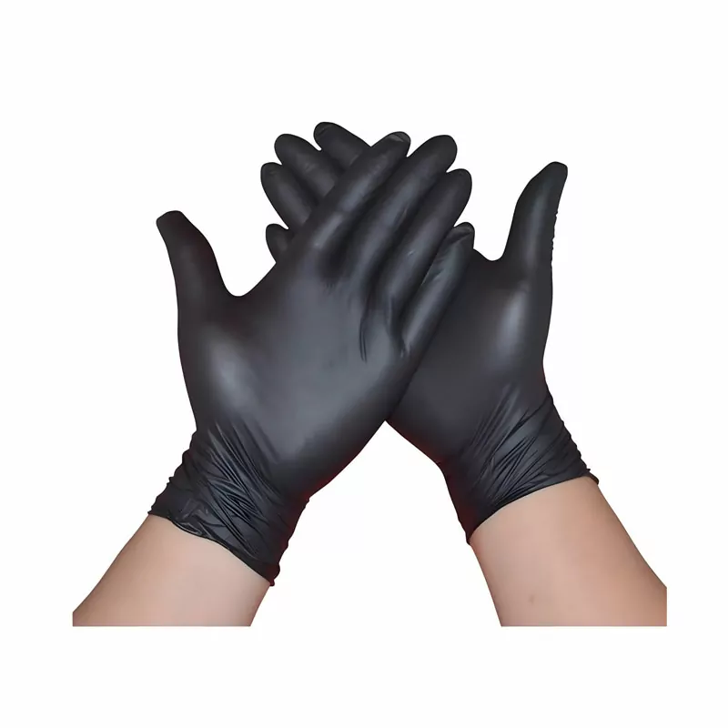 [KI-W888NGBLK-XS] GUANTES DE NITRILO PARA EXAMINACIÓN MÉDICA (Negro, XS)