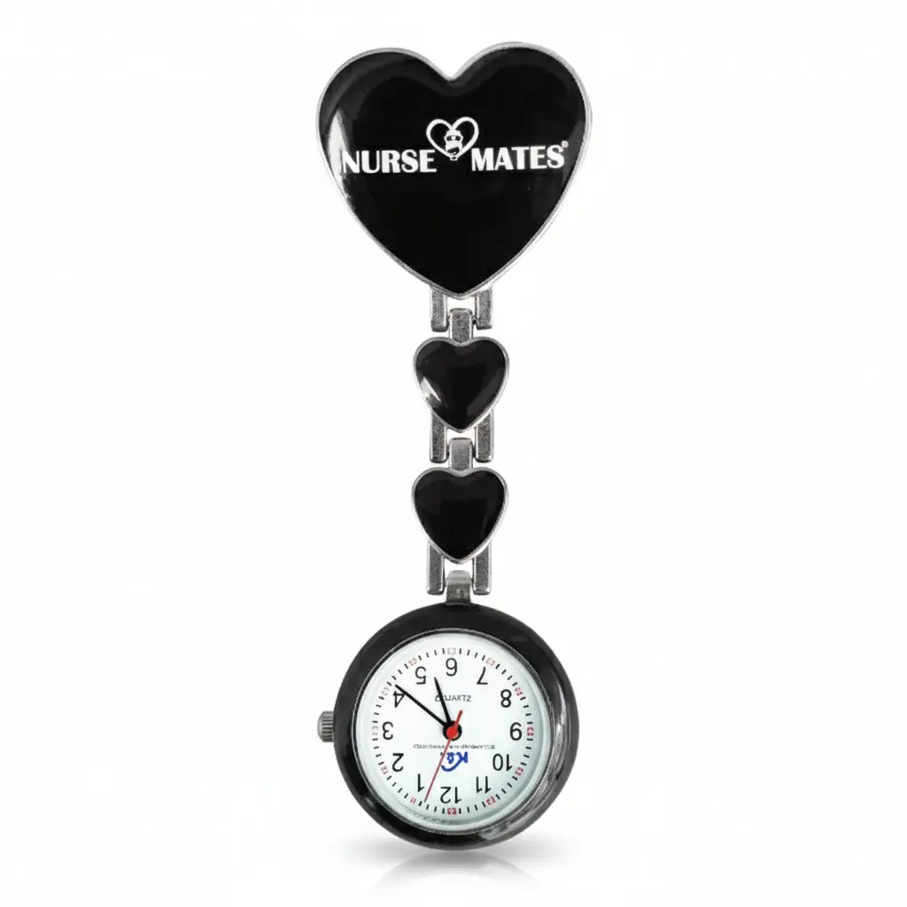 [KI-826W-BLK] RELOJ DE ENFERMERA "NURSE MATES" (Negro)